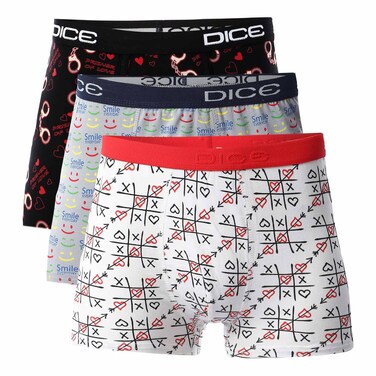 Dice Printed Boxer For Men - Size Small - DM201