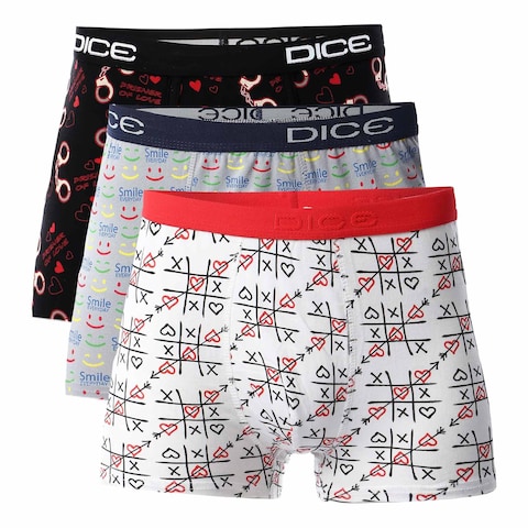 Dice Printed Boxer For Men - Size Small - DM201