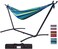 Yulan Comfortable Large Camping Portable Hammock With Ropes For Hanging Rainbow Fabric Soft Canvas Hammock Bed Cotton Hammocks For Outside Backyard Patio Garden Indoor, Green With Stand, Yl21529-598
