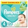 Pampers Aloe Vera Taped Diapers, Size 4, 9-14kg, Mega Box,120 Diapers&nbsp;