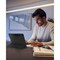Case For Samsung Galaxy Tab S9 FE+ 12.4 Inch, Slim Translucent Back Tri-Fold Stand Protective Tablet Cover, Support S Pen Charging, Auto Wake/Sleep (Black)