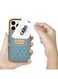 ONEGIF Design iPhone 14 Pro Case Premium Leather Case Cover with Card Slot Holder Blue