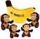 Plush Creations My Monkeys Toy Set, Includes 4 Talking Soft Fluffy With A Banana Shaped Carrier Great Gift For Baby And Toddler Boys Or Girls