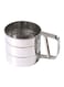 CYTHERIA Baking Flour Sifter Stainless Steel Sieve Silver 10.5x10.5x9.5cm
