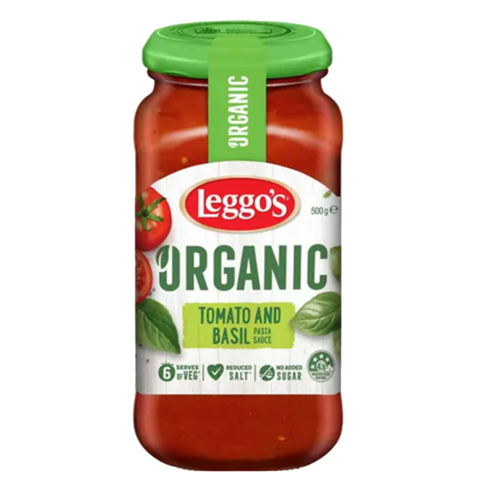 Buy Leggos Organic Chunky Tomato Basil 500ML Online Shop Bio