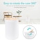 Bamboo Bathroom Accessory Set, 6 Pieces Bath Set- Soap Dish Toothbrush Holder Rinse Cup Lotion Bottle Trash Can Toilet Brush - Practical Toilet Kit for Home Washing Room，White