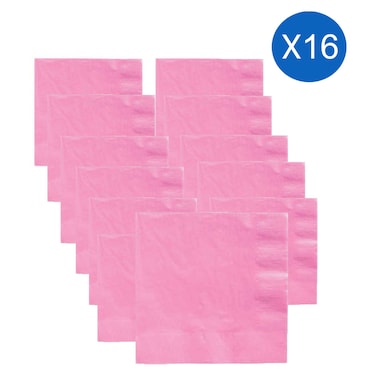 Colour Napkins Pink 33x33cm 16 PCS