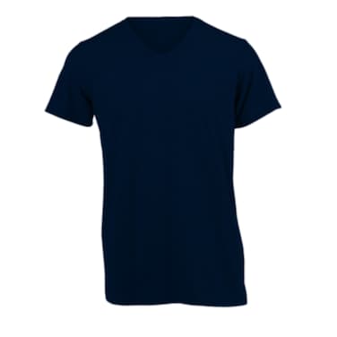 V-Neck Solid T-Shirt Medium Navy