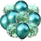 Goolsky 10Pcs/Set Confetti Balloon And Metallic Balloons Mixed Amazing Shinning Sight For Your Party Wedding Bedroom Decoration