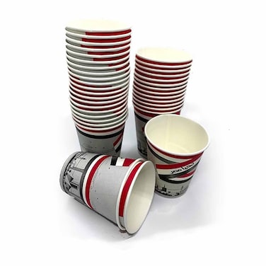 Tiba Paper Cups with Lids - 7OZ - 50 Cups