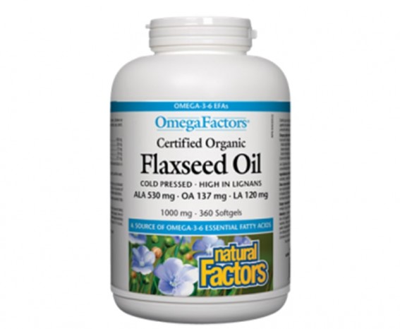 Natural Factors Flaxseed Oil 530Mg Ala 1000Mg 180Sg