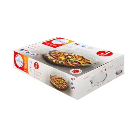 Duralex Oval Oven Dish - 3 Pieces