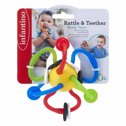 Infantino Rattle And Teether Tubes Toy 0+ Month