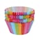 100Pcs/set Rainbow Color Cupcake Baking Paper Cases Cake Box