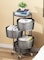 4 Tier Round Metal Kitchen Storage Rack Shelf with Wheel, Black