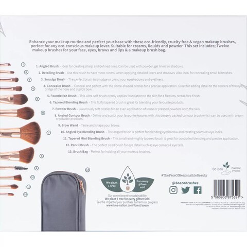 So Eco Cosmetic 12 Piece Brush Set &amp; Bag