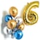 Party Time 16" Number 6 Gold Foil Balloon | Pack of 9 Latex Balloons 12" | 6th Birthday Decorations | Latex Balloons for Birthday Party, 6th Anniversary Decoration Sets (FREE Ribbon)