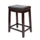Jilphar Furniture Solid Wooden Stool with Leather Seating