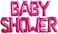Baby Shower Balloon Banner, 16 Inch Foil Baby Girl Letter Balloon Sign for Gender Reveal Party Baby Shower Decorations and Supplies (Pink)