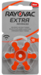 Rayovac Hearing Aid Battery Size 13 - Pack of 6 batteries