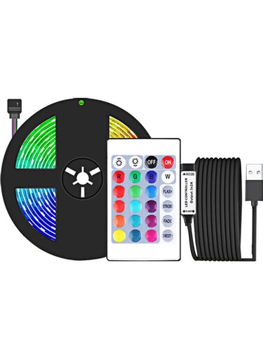Generic LED Strip Light With Remote Control Multicolour
