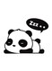 Spoil Your Wall Cute Panda Switch Wall Sticker White/Black 10x10cm