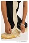 Mei Stylish Unisex Side Split Straight Long Track Pant, S Size, Black &amp; Cream
