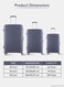 Parajohn PJTR3149 Bricks 3 Pcs Trolley Luggage Set, Grey