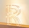 Golden Letter R Glowing with LED Lights 25cm