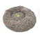 Grizzly Velor Round Plush Beige Dog Bed Small - 50 x 15cm