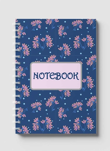 Lowha Spiral Notebook With 60 Sheets And Hard Paper Covers With Floral Design, For Jotting Notes And Reminders, For Work, University, School