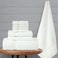 Comfy 8 Piece 100% Combed Cotton 550 GSM Highly Absorbent Towel Set - White