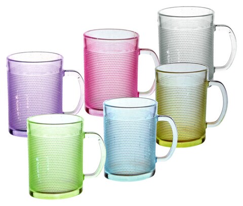 COLOR TEA MUG SET 6PCS