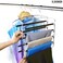 ZOBER 5 Layer Pants Hanger   Stainless Steel Slack Hangers with Foam coated Swing Arms   Hang scarfs, pants, trousers, jeans etc. (2)