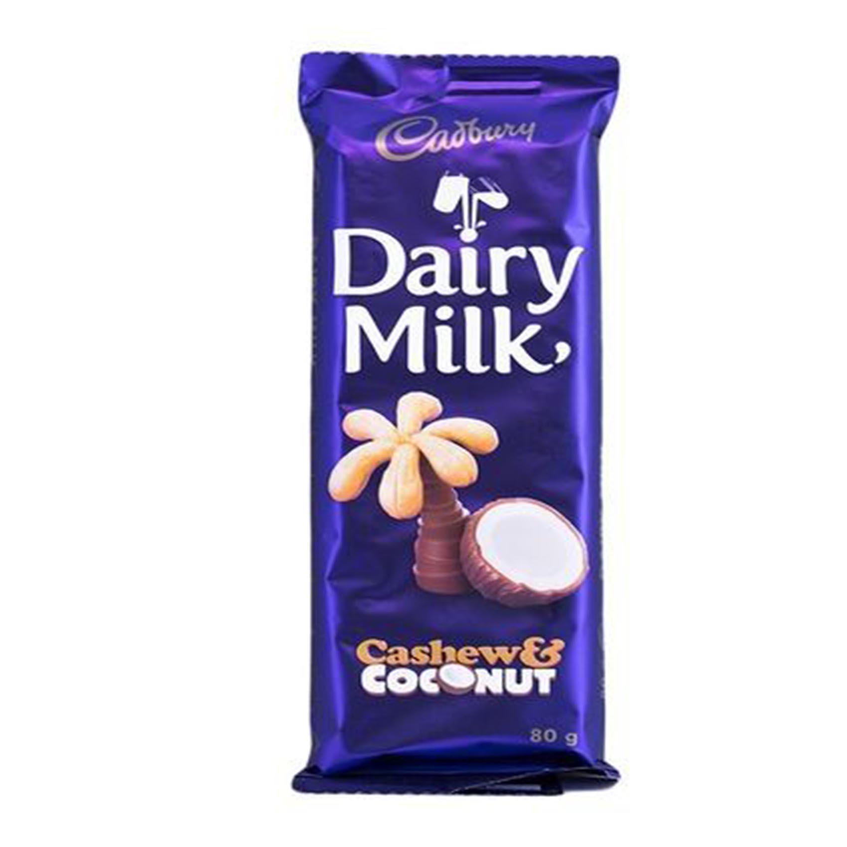 Cadbury Dairy Milk Cashew And Coconut Chocolate 80g