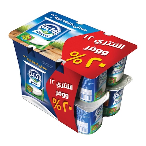 زبادي طبيعي لاكتيل - 100 جرام - 12 علبة