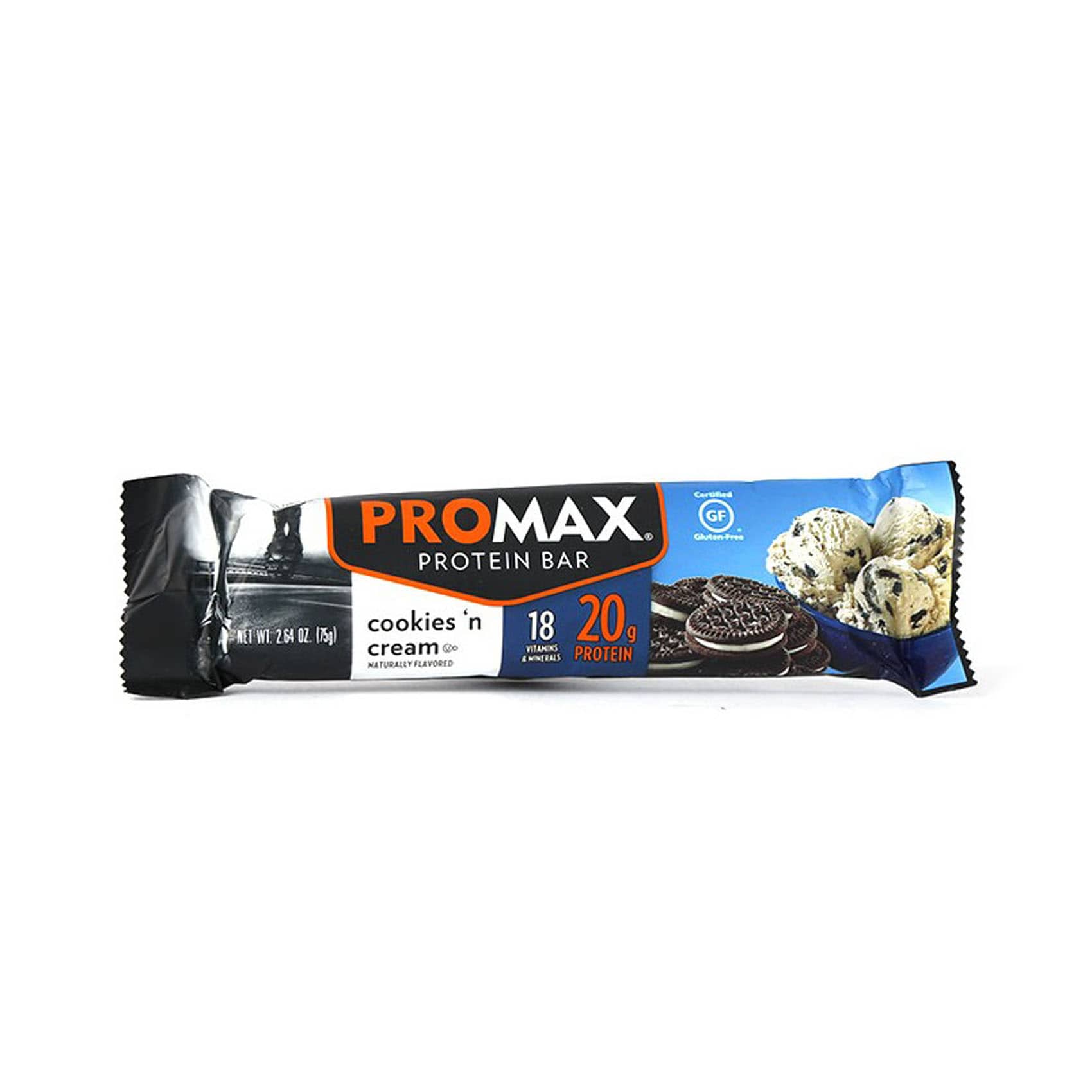 Buy Promax protein bar cookies and cream 75 g Online | Carrefour KSA