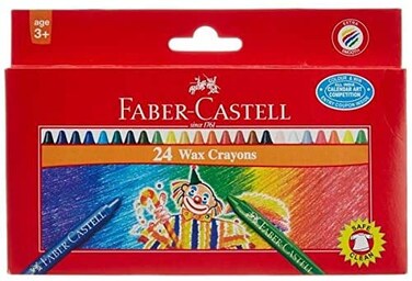 Faber Castell 24 Color Wax Crayons