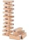 Unique 54-Piece Wooden Tower Building Block And 4-Piece Dice Stacker