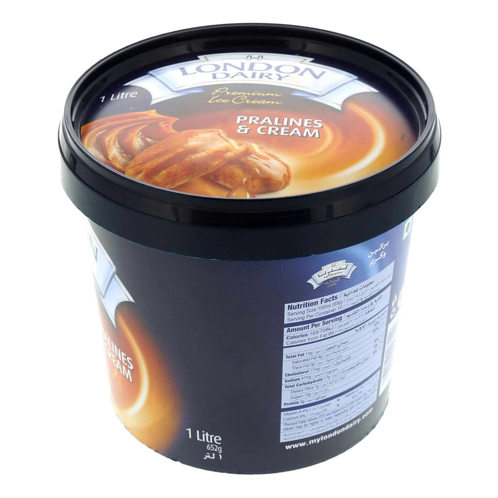 London Dairy Pralines And Cream Ice Cream 1L