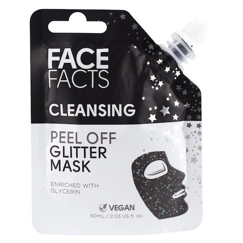 Face Facts Black Cleansing Peel Off Glitter Mask 60ml