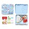 Eazy Kids 4 Compartment Bento Lunch Box  w/ Sandwich Cutter Set-Unicorn Blue