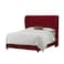 In House Roma Velvet Bed Frame - King - 200x200 cm - Burgundy