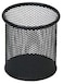 DELUXE PEN HOLDER ROUND METAL MESH AMT9172 BLACK SET OF 2
