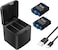 DMK Power Hero 9/10 (1950mAh) 2Pack Battery with 3 Channel LED Type C USB Charger Compatible with Hero 9/10 Battery and Charger