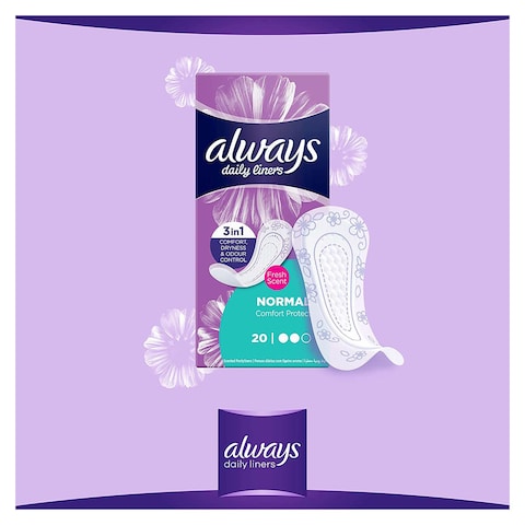 Always Daily Liners Comfort Protect Pads - Fresh Scent - 40 Pads