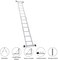 Multi Purpose Folding Step Ladder Platform Extendable Scaffold Ladder 3.8M 12.5 Feet EN131 Aluminum 7 in 1 Extension Step Lightweight 330LB (12.5 Ft)