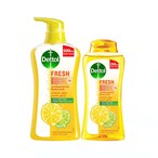 Buy Dettol Fresh Anti Bacterial Body Wash Citrus  Orange Blossom 500ml + 250ml in UAE