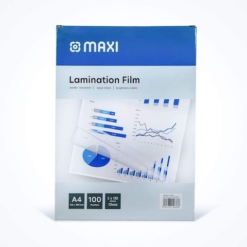Generic Maxi Lamination Film 216 X 303mm 125Mic In A Box Of 100Pc, A4 Lamination Film, A4 216X303 100