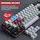 HXSJ V800 68 keys mechanical keyboard type-c wired blue/red switch black &amp; grey keycaps colorful led backlit gaming keyboard (Red Axis)

